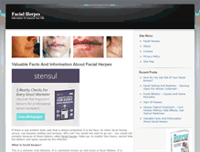 Tablet Screenshot of facialherpes.net